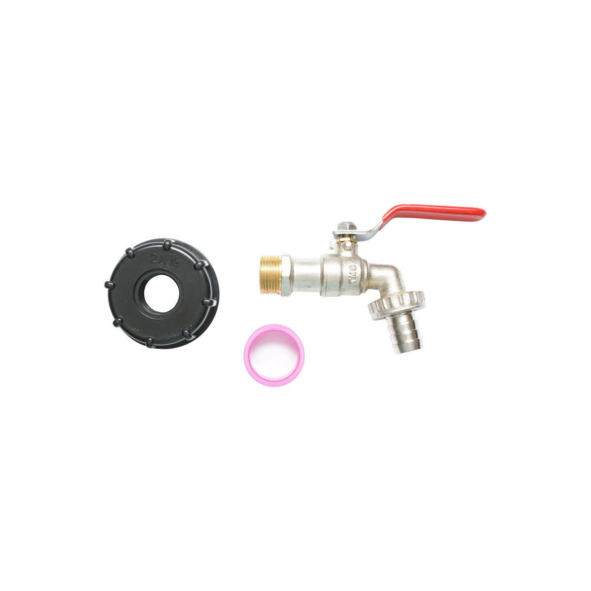 Rubinetto per serbatoio IBC in ottone S60x6x3/4 con filettatura interna da 60 mm