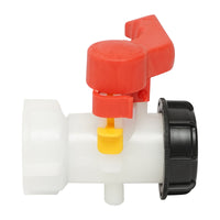 Rubinetto per serbatoio IBC in zinco, adattatore da 2, filetto esterno S60x6, ugello da 0,75, metallo/plastica