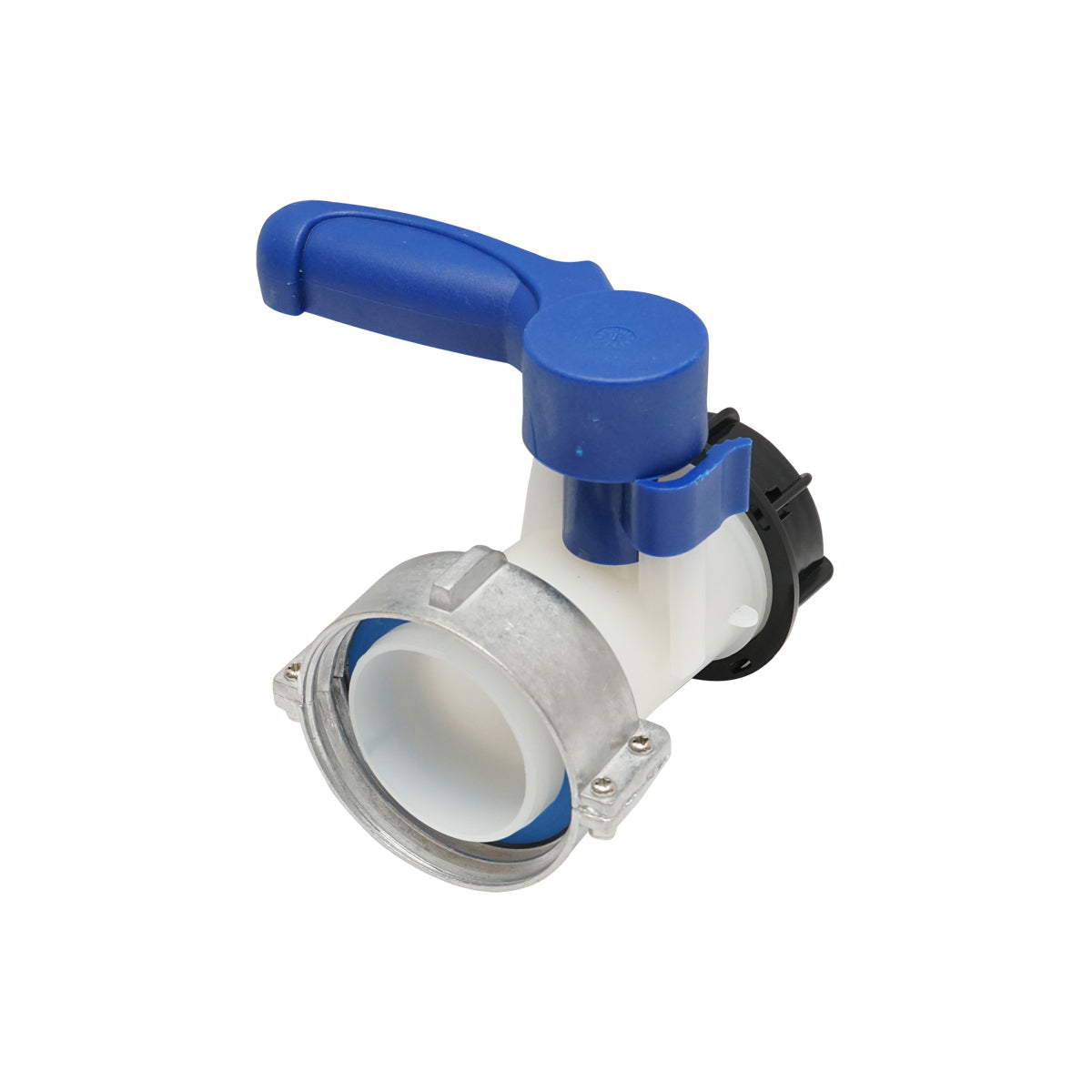 Rubinetto per serbatoio IBC S60x6, DN50 diametro filettatura 75 mm, guarnizione EPDM.