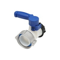 Rubinetto per serbatoio IBC S60x6, DN50 diametro filettatura 75 mm, guarnizione EPDM.