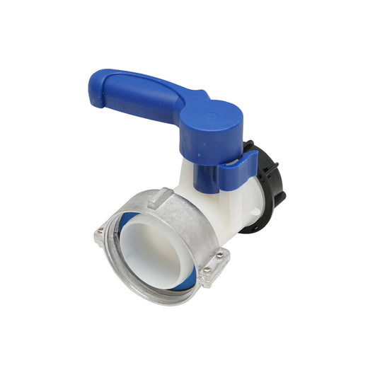 Rubinetto per serbatoio IBC S60x6, DN50 diametro filettatura 75 mm, guarnizione EPDM.