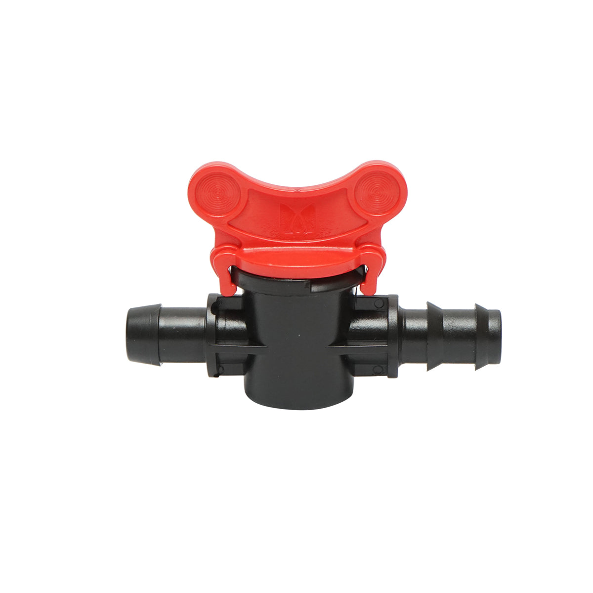 Rubinetto per tubo di gocciolamento uguale D16mm con guarnizione per sistemi di irrigazione."