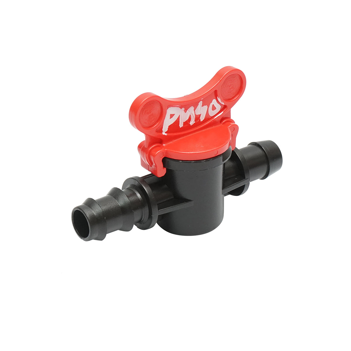 Rubinetto per tubo di gocciolamento uguale D16mm con guarnizione per sistemi di irrigazione."