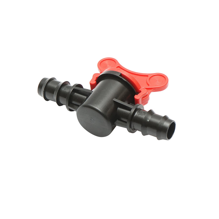 Rubinetto per tubo di gocciolamento uguale D16x16mm per sistemi di irrigazione