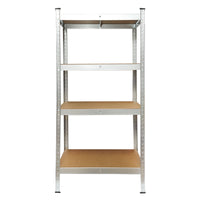 Scaffale in metallo con 4 ripiani in MDF, 144x60x30 cm, 50 kg/ripiano, montaggio senza viti