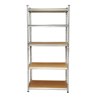 Scaffale in metallo con 5 ripiani in MDF, 180x90x30 cm, 120 kg/ripiano, montaggio senza viti