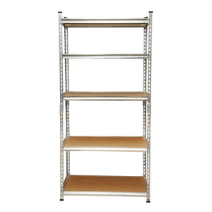 Scaffale in metallo con 5 ripiani in MDF, 180x90x30 cm, 120 kg/ripiano, montaggio senza viti