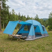 Tenda Capanna con tetto Blu 8 persone Poliestere e Acciaio 42028576
