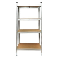 Scaffale Metallico con 4 Ripiani in MDF, 144x70x40 cm, Montaggio Senza Viti