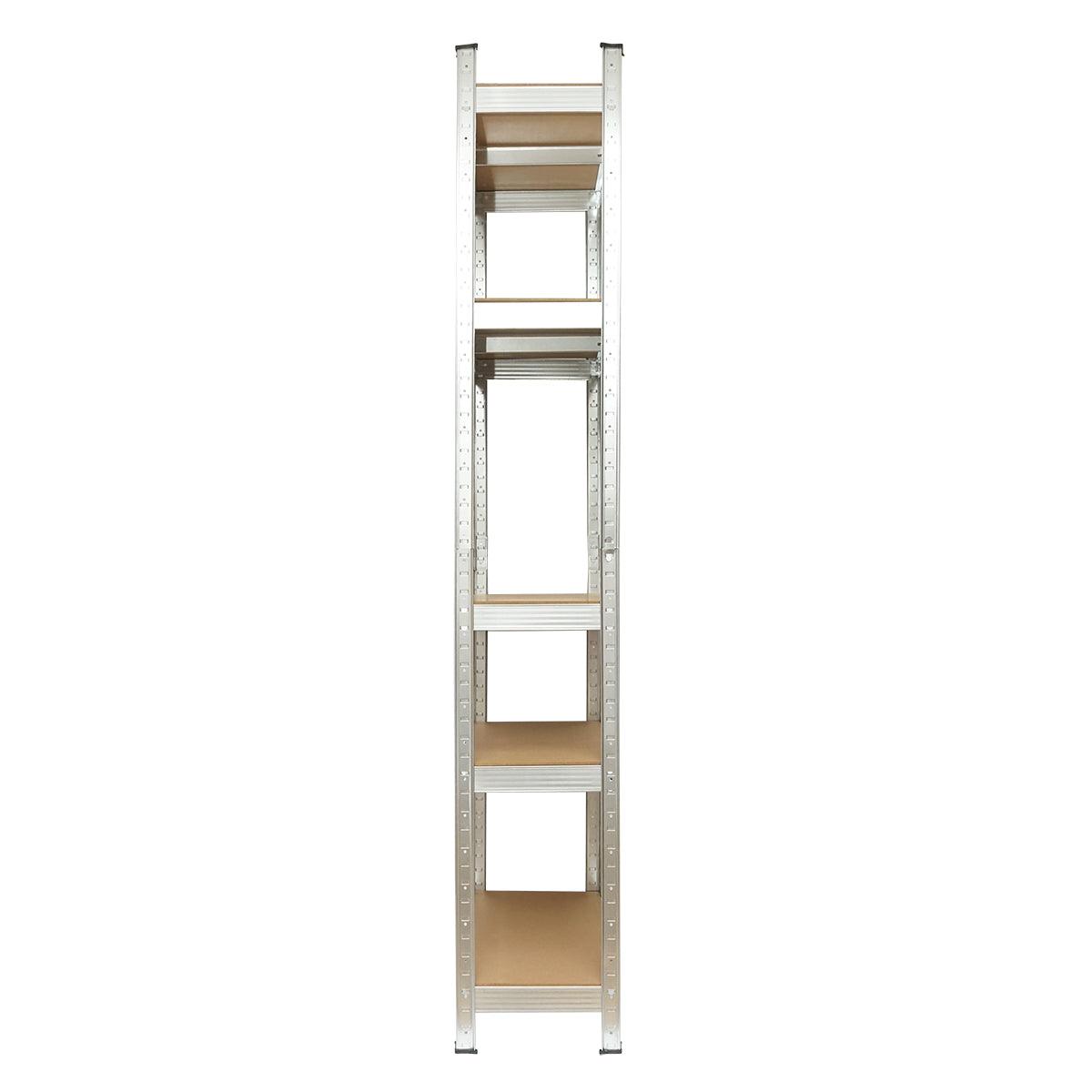 Scaffale Metallico con 5 Ripiani in MDF, 170x80x30 cm, Montaggio Senza Viti