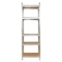 Scaffale Metallico con 5 Ripiani in MDF, 180x70x35cm, Montaggio Senza Viti