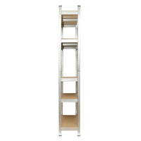 Scaffale Metallico con 5 Ripiani in MDF, 180x70x35cm, Montaggio Senza Viti