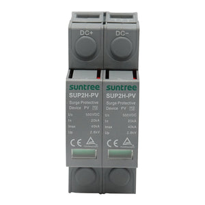 Scaricatore di sovratensione con segnalazione per sistemi fotovoltaici DC 2P tipo C 500VDC Suntree