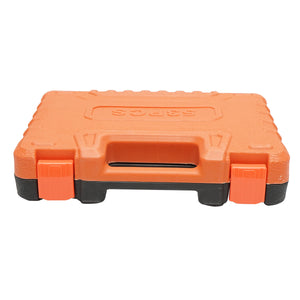 Scatola di chiavi a bussola lunghe e corte, punte, esagonali, torx, 1/4 cricchetto trainer 53 pezzi Breckner Germany