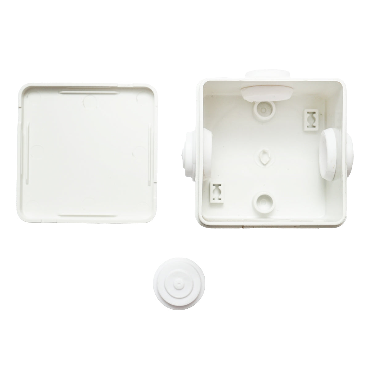 Scatola di derivazione 4 ingressi 80x80x50mm IP44