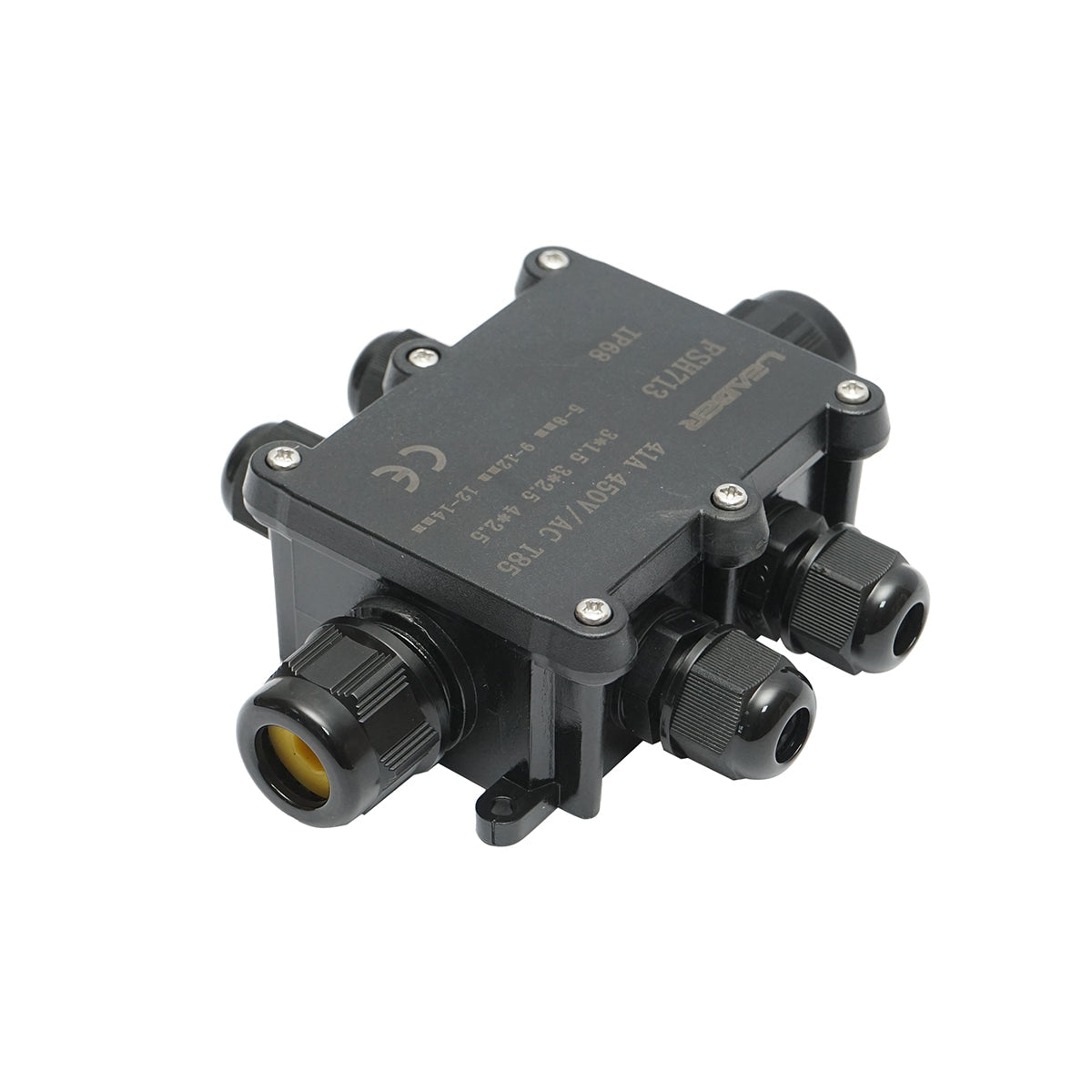 Scatola di derivazione stagna  41A 450V AC, 6 vie 5-14mm IP68 Leader