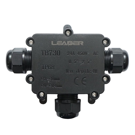 Scatola di derivazione stagna 24A 450V AC, 3 vie 3-14mm IP68 Leader