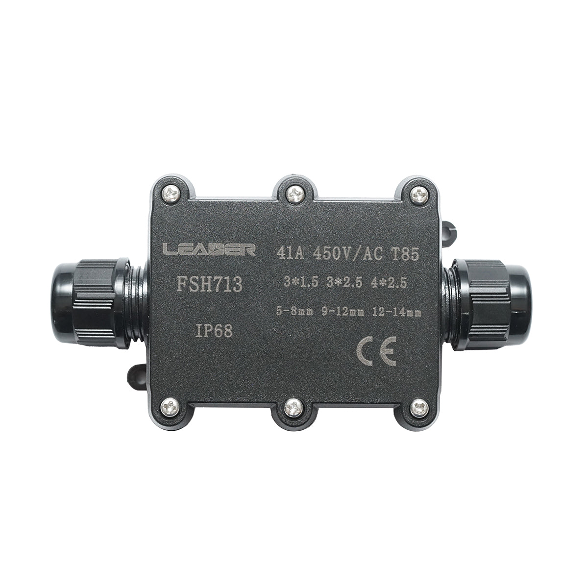 Scatola di derivazione stagna 41A 450V AC, 2 vie 5-14mm IP68 Leader