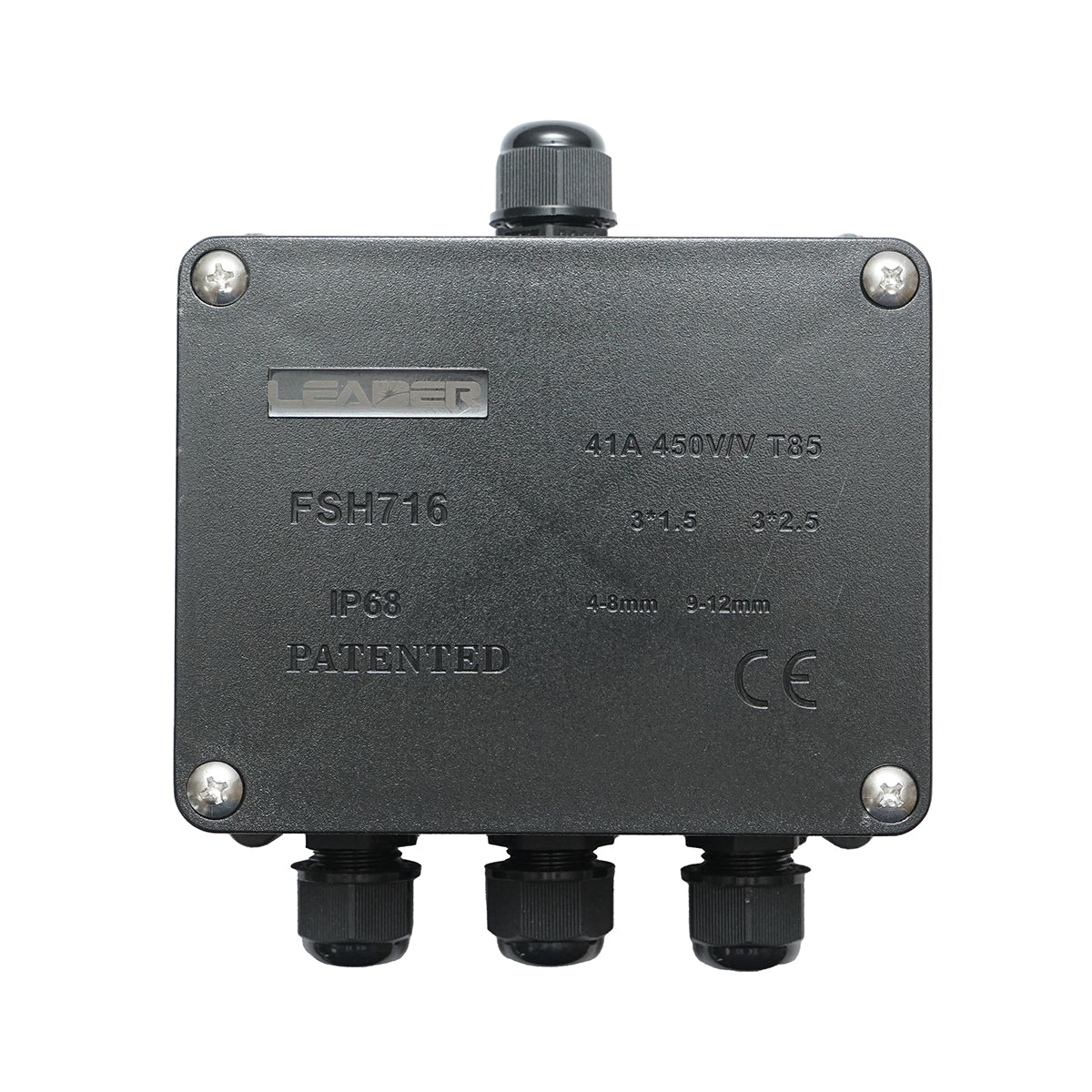 Scatola di derivazione stagna 41A 450V AC, 4 vie 4-12mm IP68 Leader