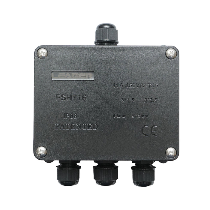 Scatola di derivazione stagna 41A 450V AC, 4 vie 4-12mm IP68 Leader