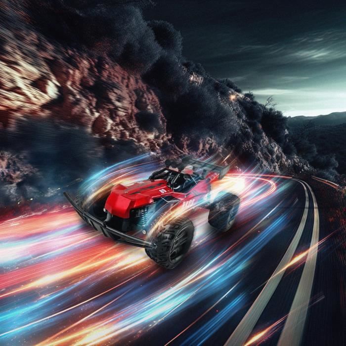 Auto telecomandata - TURBO CHALLENGE - RX Car 89 093721 - Rosso - 1/12 - Batteria ricaricabile e batterie incluse - Metallo