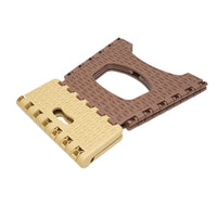 Sedia pieghevole in plastica color crema-marrone, dimensioni 286x325x270mm