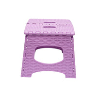 Sedia pieghevole in plastica color viola, dimensioni 286x325x270mm