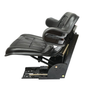Sedile nero per trattore con tripla regolazione e ammortizzatore UTB U-445 e U-650.