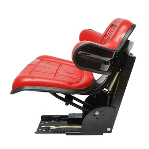 Sedile rosso per trattore con tripla regolazione e ammortizzatore  U-445 e U-650.