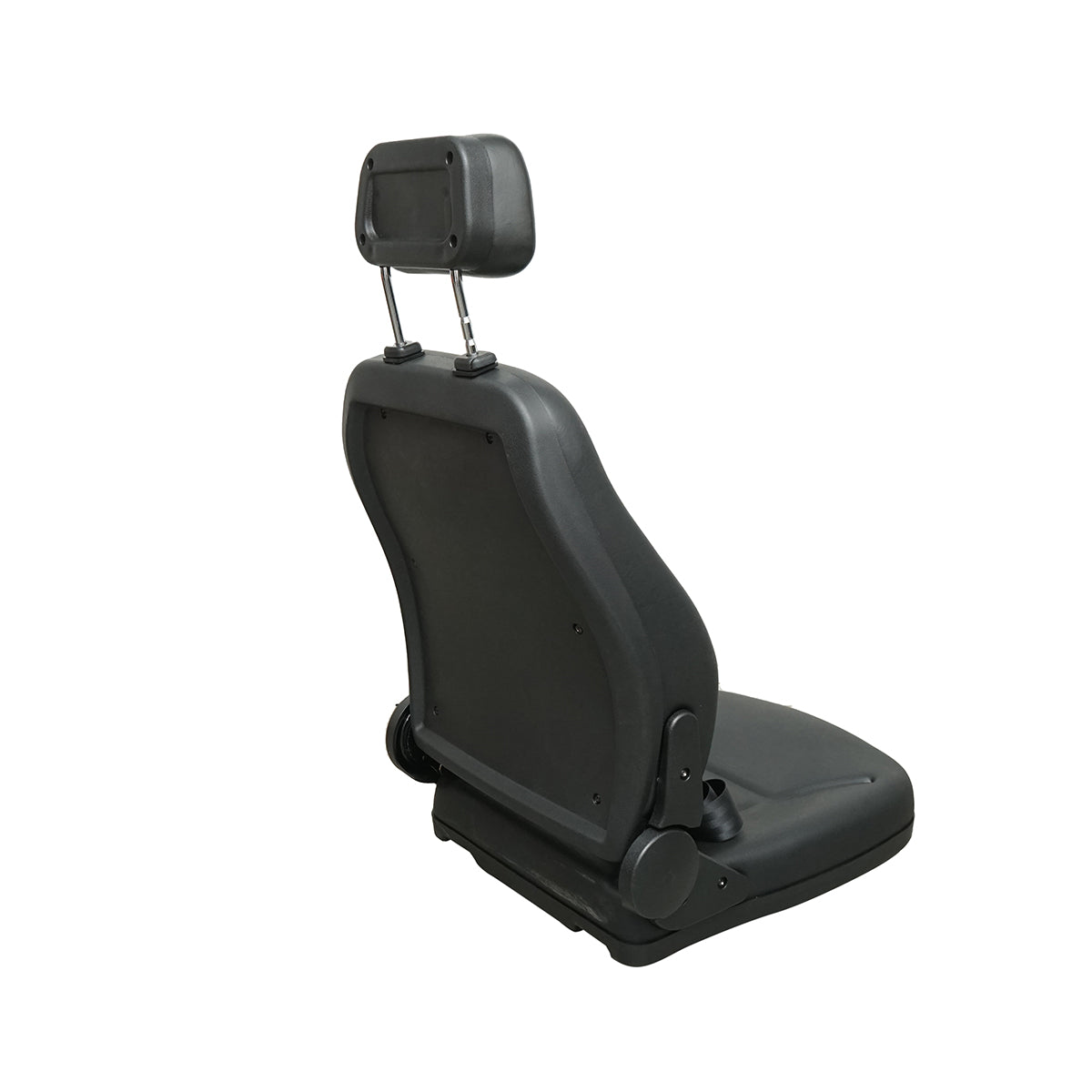 Sedile universale con cintura di sicurezza e poggiatesta per macchine agricole o industriali, carrelli elevatori.