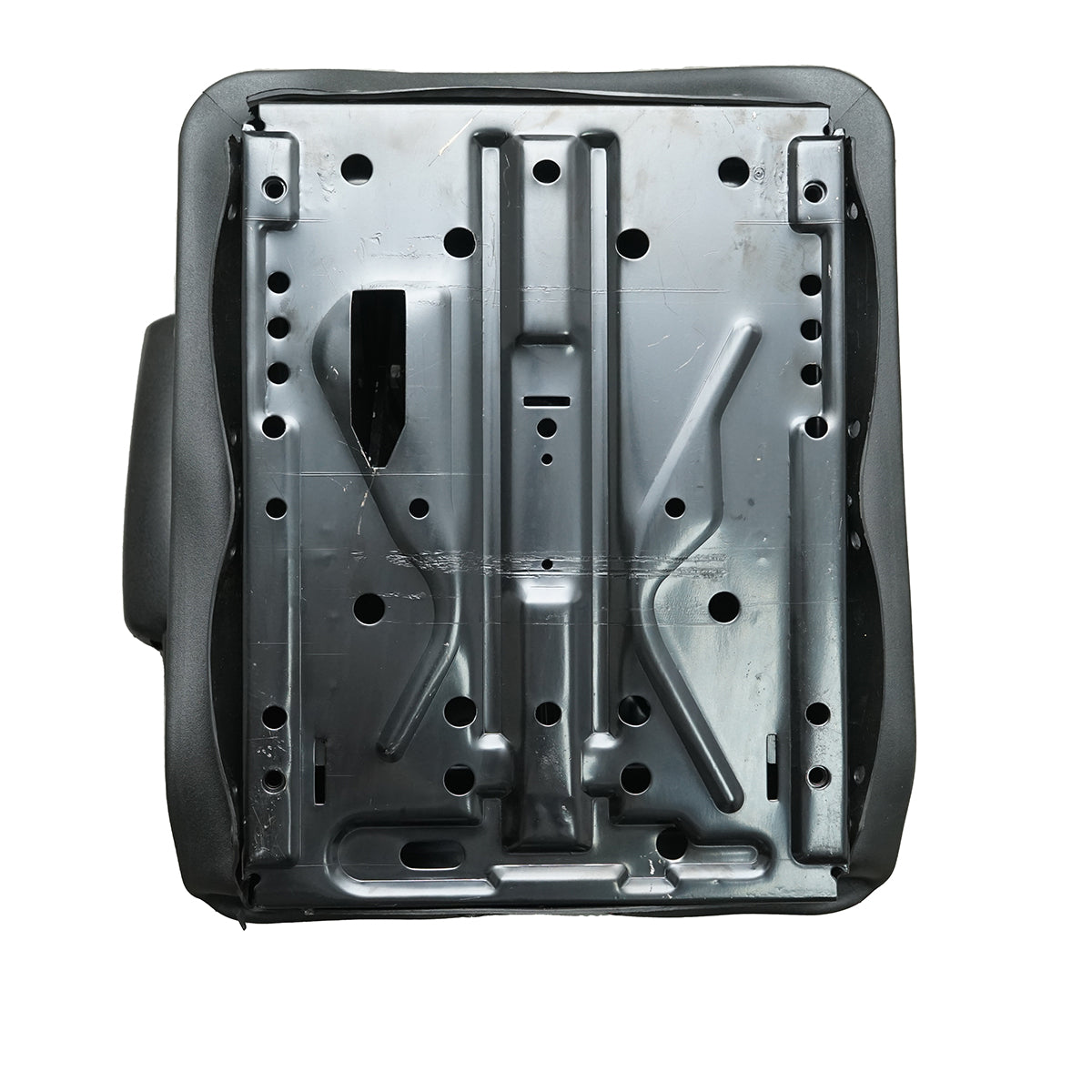 Sedile universale con cintura di sicurezza, poggiatesta e braccioli per macchine agricole o industriali