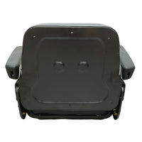 Sedile universale con cintura e braccioli per macchine agricole o industriali, carrelli elevatori