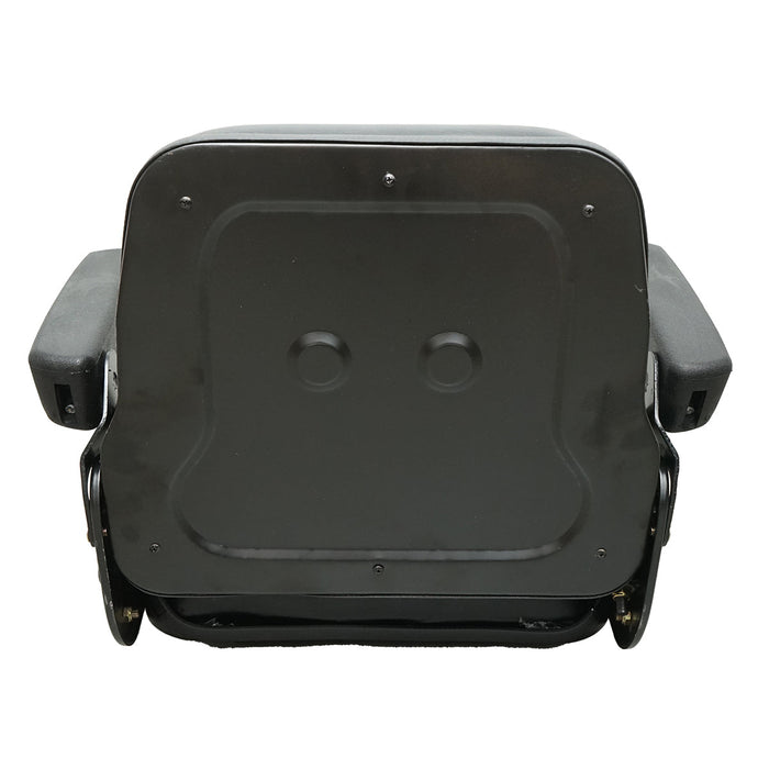 Sedile universale con cintura e braccioli per macchine agricole o industriali, carrelli elevatori