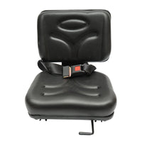 Sedile universale con cintura per macchine agricole o industriali, carrelli elevatori.