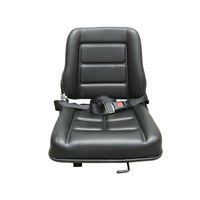 Sedile universale con cintura per macchine agricole o industriali, carrelli elevatori.