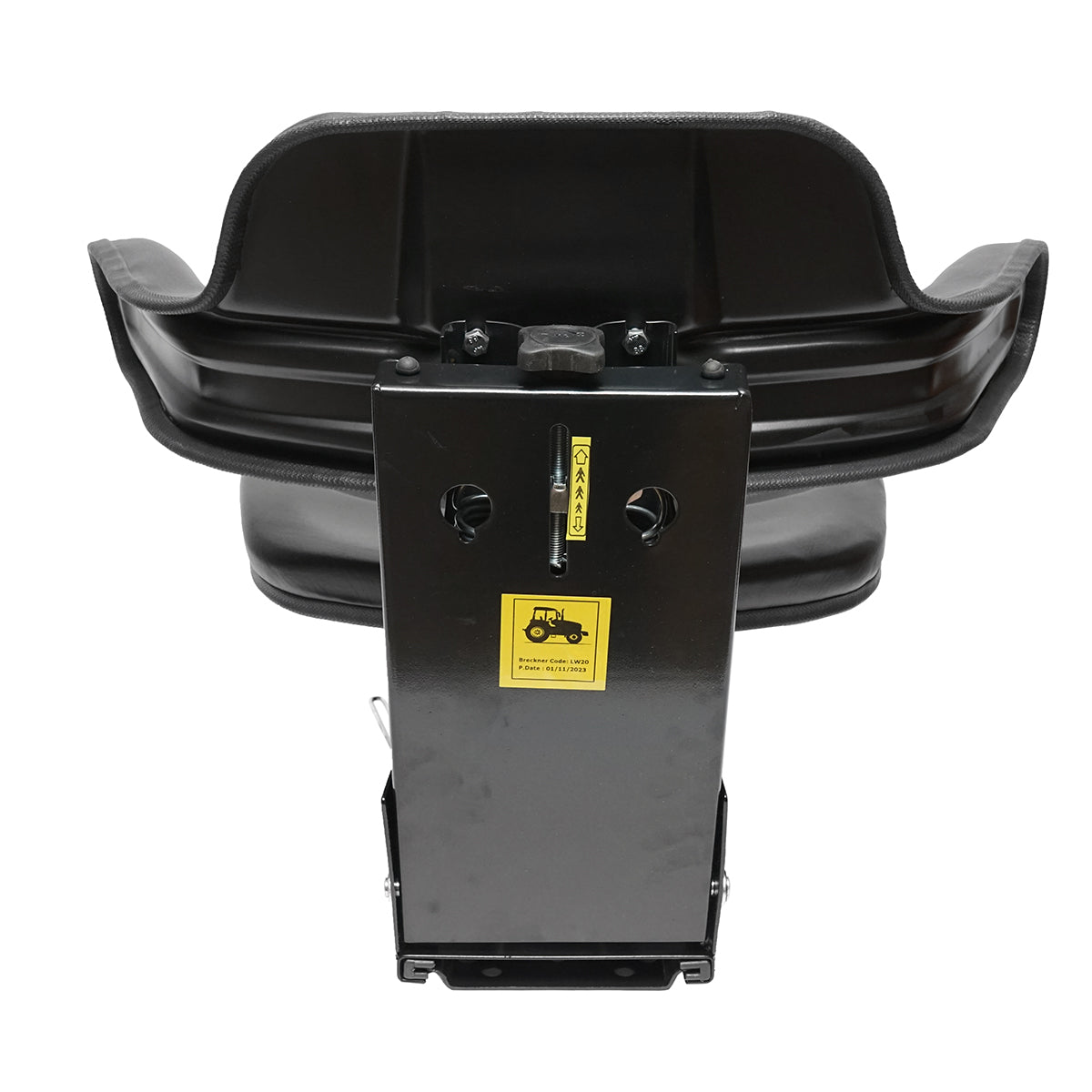 Sedile universale con regolazione, nero, per trattore.