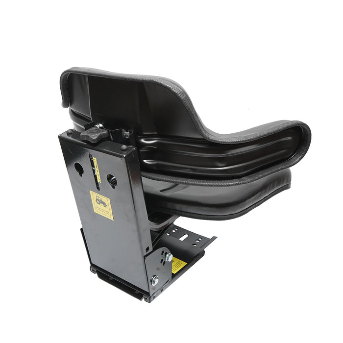 Sedile universale con regolazione, nero, per trattore.