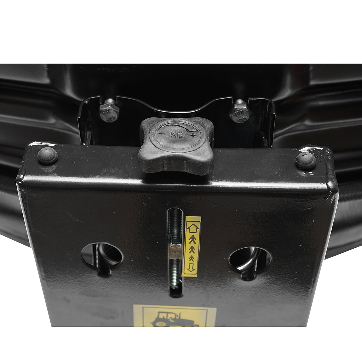 Sedile universale con regolazione, nero, per trattore.