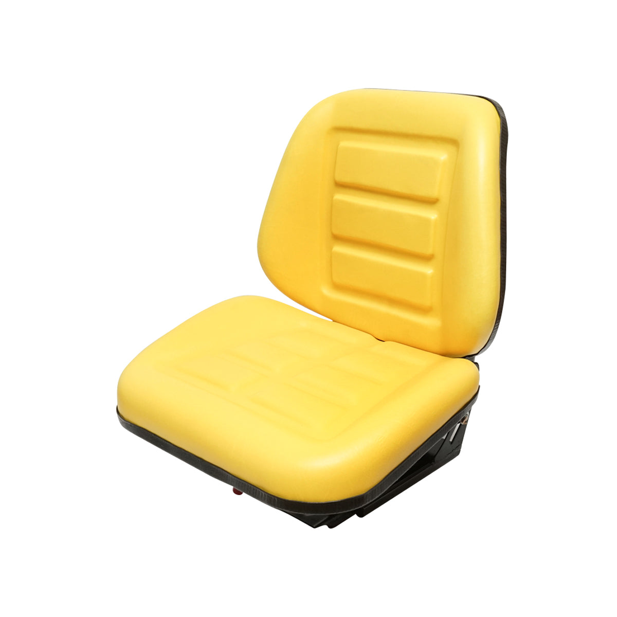 Sedile universale giallo con tripla regolazione e ammortizzatore per trattore U-445