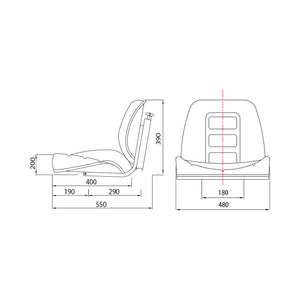 Sedile universale per trattore o carrello elevatore