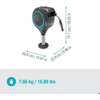 Avvolgitubo automatico per terrazzo - GARDENA - RollUp - S - Blu - Lunghezza 15 m - Tubo 13 mm