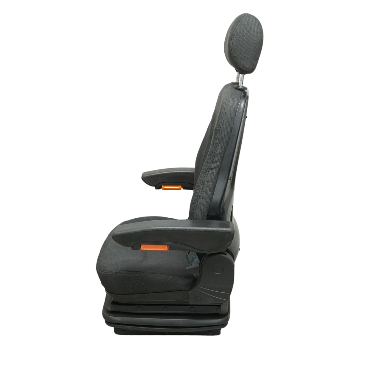 Sedile universale regolabile per peso 50-130 kg, con braccioli e schienale ribaltabile 50-90° per trattore, macchine agricole, industriali e carrelli elevatori