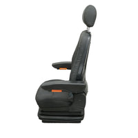 Sedile universale regolabile per peso 50-130 kg, con braccioli e schienale ribaltabile 50-90° per trattore, macchine agricole, industriali e carrelli elevatori