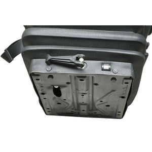 Sedile universale regolabile per peso 50-130 kg, con braccioli e schienale ribaltabile 50-90° per trattore, macchine agricole, industriali e carrelli elevatori.