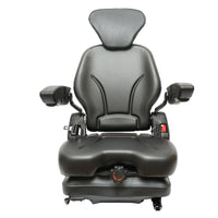 Sedile universale regolabile per trattore con cintura di sicurezza e braccioli 610x390mm