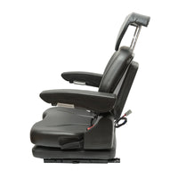 Sedile universale regolabile per trattore con cintura di sicurezza e braccioli 610x390mm