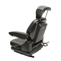 Sedile universale regolabile per trattore con cintura di sicurezza e braccioli 610x390mm