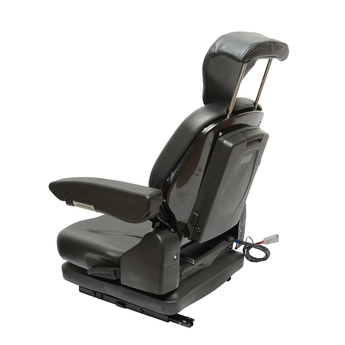 Sedile universale regolabile per trattore con cintura di sicurezza e braccioli 610x390mm