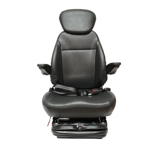 Sedile universale regolabile per trattore con cintura di sicurezza, braccioli e sospensione 800x610 mm