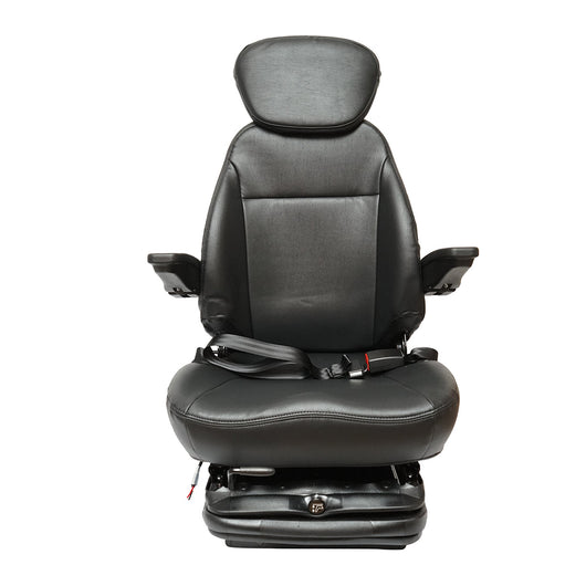 Sedile universale regolabile per trattore con cintura di sicurezza, braccioli e sospensione 800x610 mm